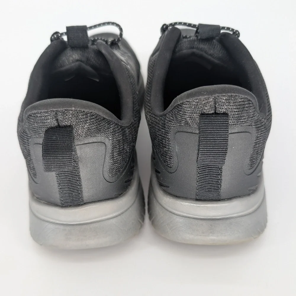 Athletic Works Mens Sneakers 9W Black Gray Lightweight Casual Comfort Walking
